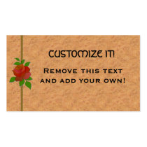 Leather & Rose Personal Profile Card business cards