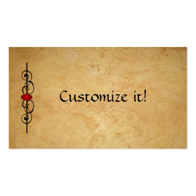 Leather & Ruby CUSTOM Profile CARD Business Card by RanchLady