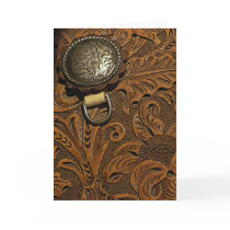 Leather Saddle Blank Greeting Card