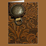 Leather Saddle Blank Greeting Card cards