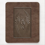 Leather Spider Design - brown mousepads