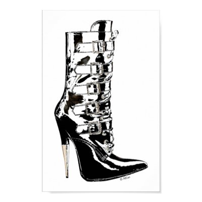 Leather Stilletto Boot Posters by AtlasShrugging