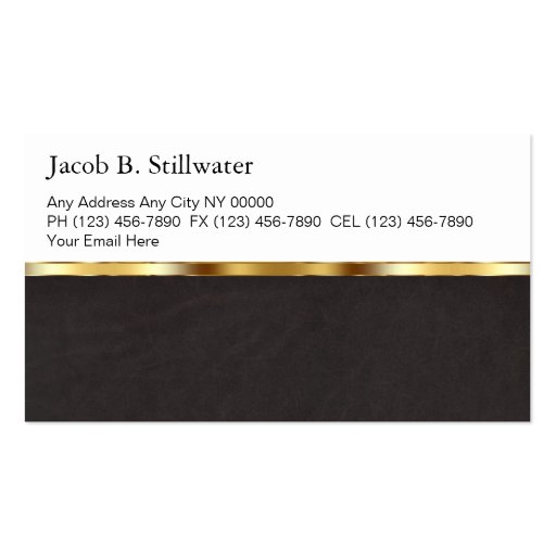 Leather Style Attorney Business Cards (back side)