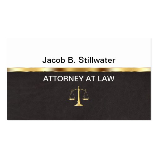 Leather Style Attorney Business Cards (front side)