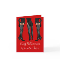 Leather Thigh High Boot dels Note Cards