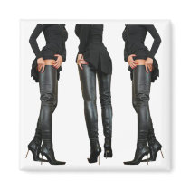 Leather Thigh High Boot Models - Magnets by uniqueandkinky Leather Thigh High Boot Models - Magnets