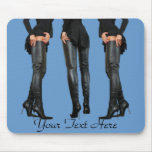 Leather Thigh High Boot Models - Mousepad