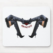 Leather Thigh High Boots Mouse Pad mousepads