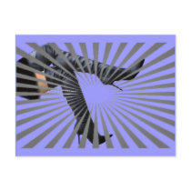 Leather Thigh High Boots Silver Starburst Card Post Card
