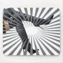 Leather Thigh High Boots Silver Starburst mousepad
