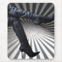 Leather Thigh High Boots Starburst and Clouds mousepad