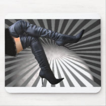 Leather Thigh High Boots Starburst and Clouds mousepads by uniqueandkinky Leather Thigh High Boots Starburst and Clouds mousepads