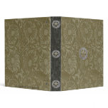 Leather Tool Print Two Tone Conchos Style ~ Binder