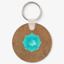 Leather & Turquoise CUSTOM KEYCHAINS