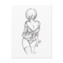 Leather Zip postcards by JollyJack Leather Zip postcards