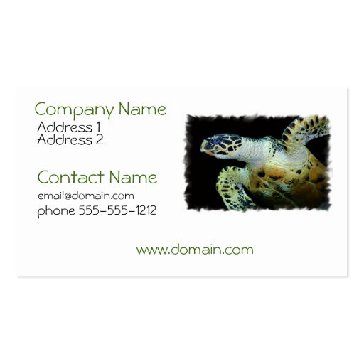 Leatherback Sea Turtle Business Card (front side)