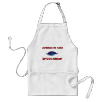 Leatherback Sea Turtle trapped in a human body aprons