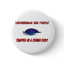 Leatherback Sea Turtle trapped in a human body buttons