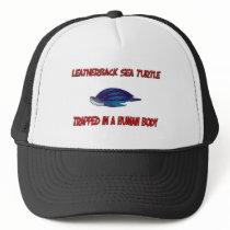 Leatherback Sea Turtle trapped in a human body hats