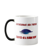 Leatherback Sea Turtle trapped in a human body mugs by AnimalShirts Leatherback Sea Turtle trapped in a human body mugs