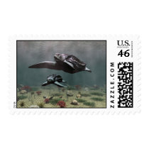 Leatherback turtle postage stamp