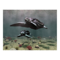 Leatherback turtle poster posters by Junglegeorge Leatherback turtle poster posters