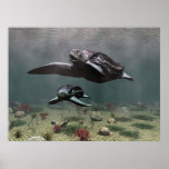Leatherback turtle poster