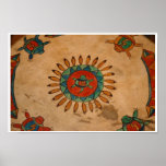 Leathered Handpainted Cowhide Print