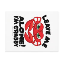 Leave Me Alone I'm Crabby Post Card