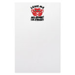 Leave Me Alone I'm Crabby Stationery Paper