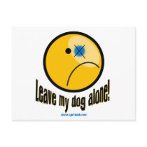 Leave my dog alone postcard