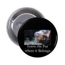 Leave the Fur where it Belongs Pinback Button