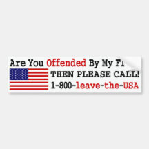 Leave The USA Bumper Stickers