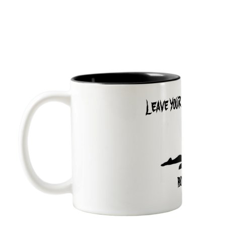 Leave you pole at home - bowfishing coffee mug mug