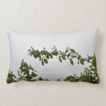 Leaves against cloudy sky pillow