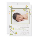 Leaves and Branches Birth Announcement invitation