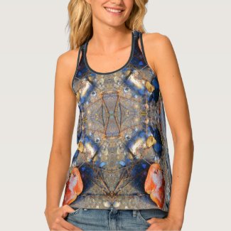 Leaves and Sea Shells Pattern, II Tank Top