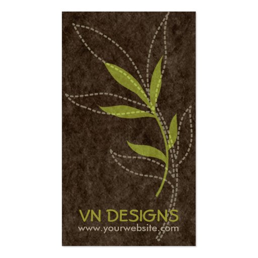 Leaves Business Card (front side)