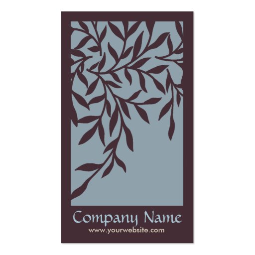 Leaves Business Card (Blue)