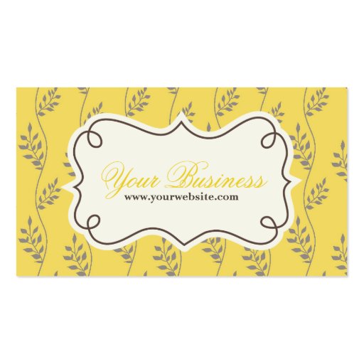 Leaves Business Card, Profile Card (front side)