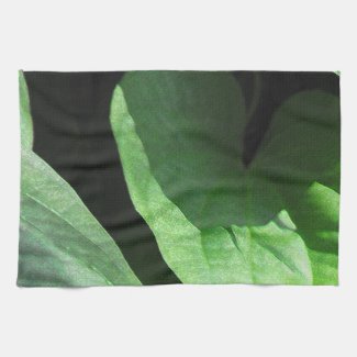 Leaves Closeup in Light and Shadow Towels