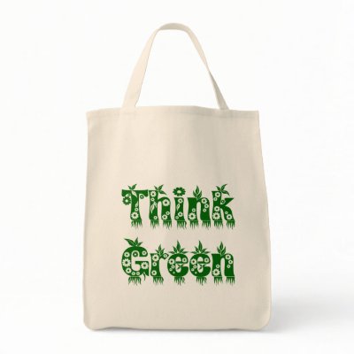 Leaves & Flowers "Think Green" Bag by JuJuGarden