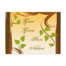 Leaves frame postcards