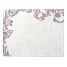 Leaves - French Lilac & Silver Memo Note Pad