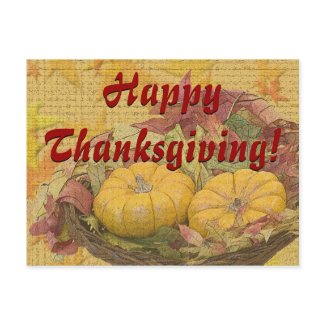 Leaves & Gourds postcard