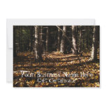 Leaves in a Shadowy Forest; Gift Certificate Personalized Announcement