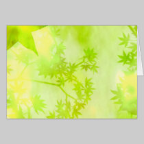 Leaves in Spring greeting card cards