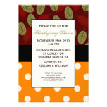 Leaves n Dots Thanksgiving Dinner Invitation