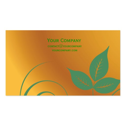 leaves nature business cards (back side)