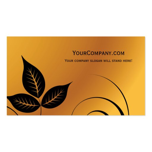 leaves nature business cards